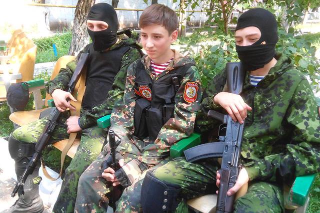 Сhild soldiers in Donbas region